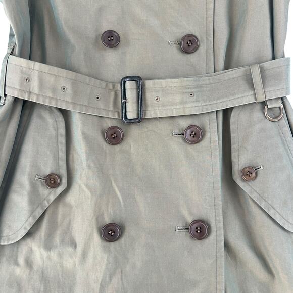 Burberry Green Khaki Trench Coat - Picture 12 of 15